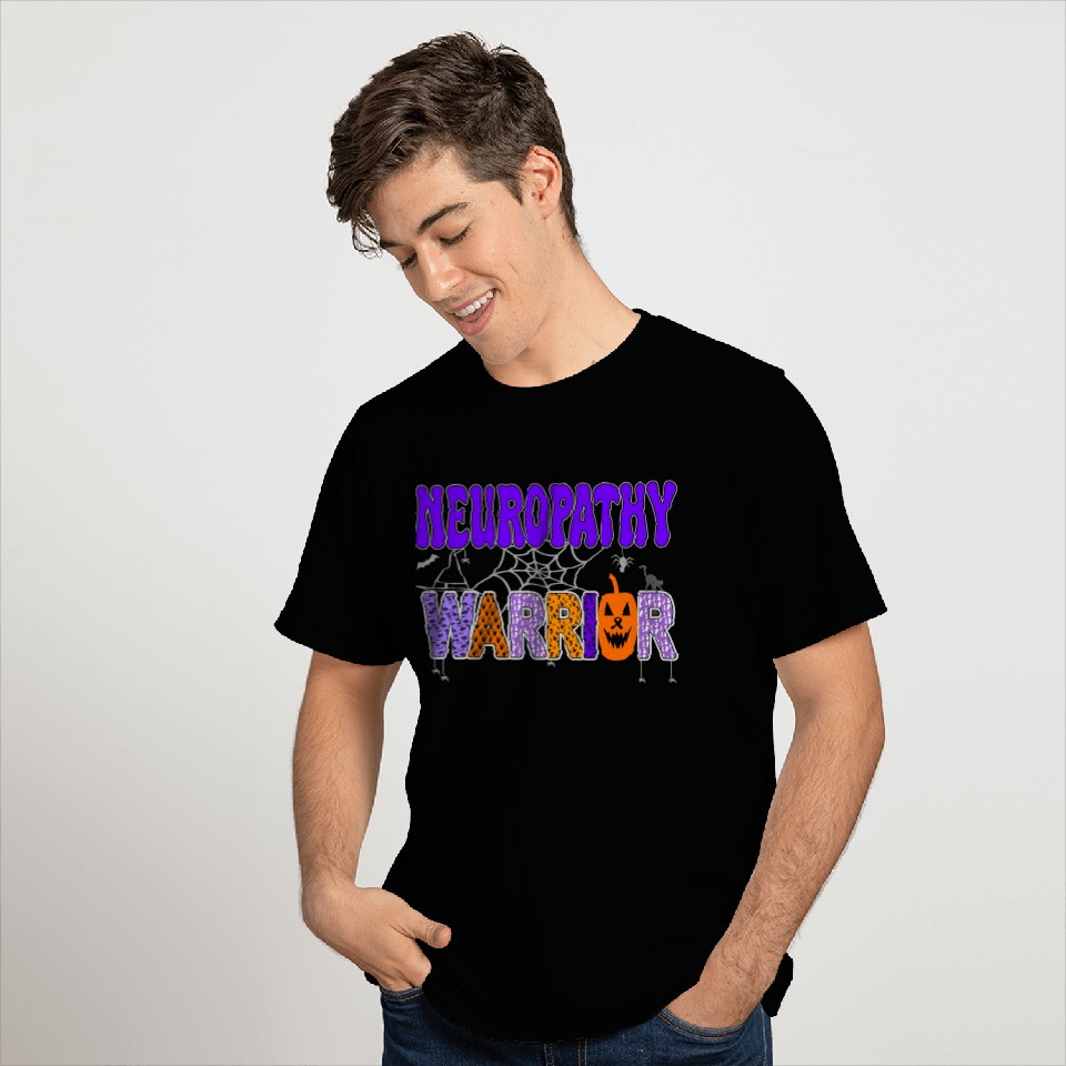 Halloween Warrior Neuropathy Purple T Shirts
