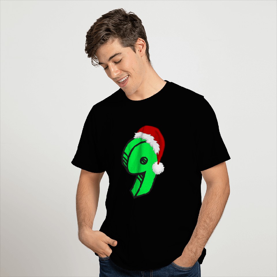 Age 9 Christmas Hat - Number Nine T Shirts