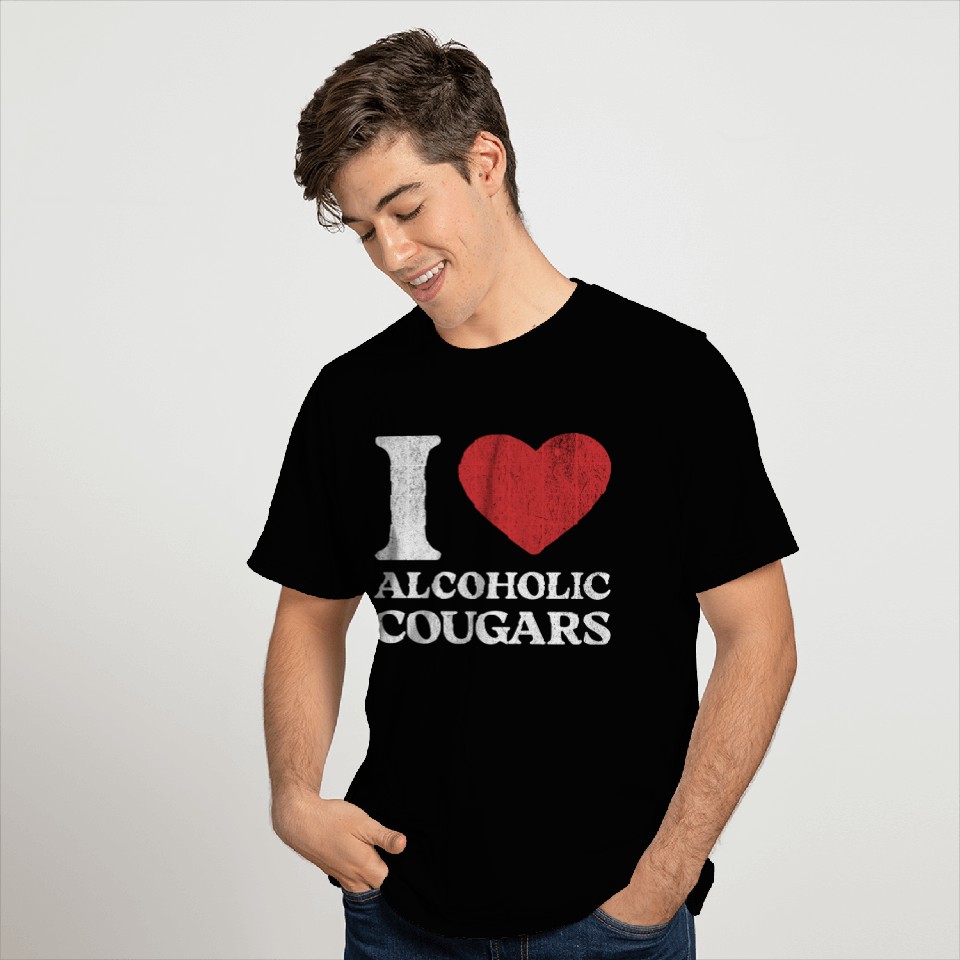 I Love Alcoholic Cougars T Shirts