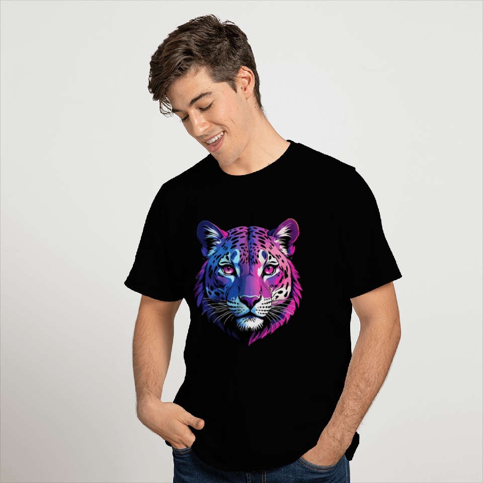 Vibrant Pop Art Leopard T Shirts