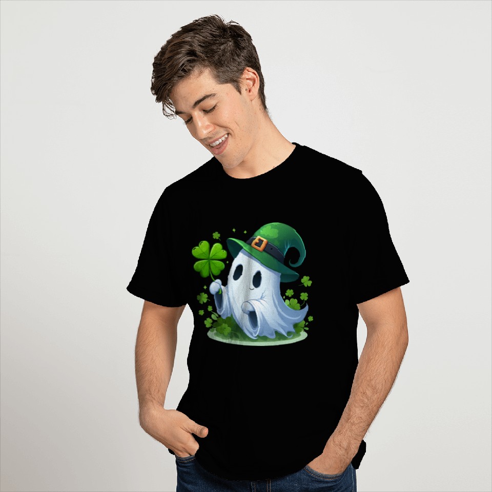 St. Patrick's Day Ghostly Charm T Shirts