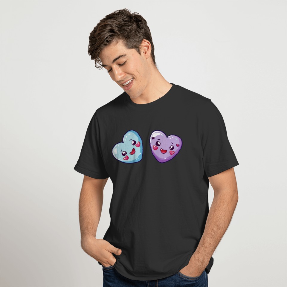 Hearts Love Colorful Cute T Shirts