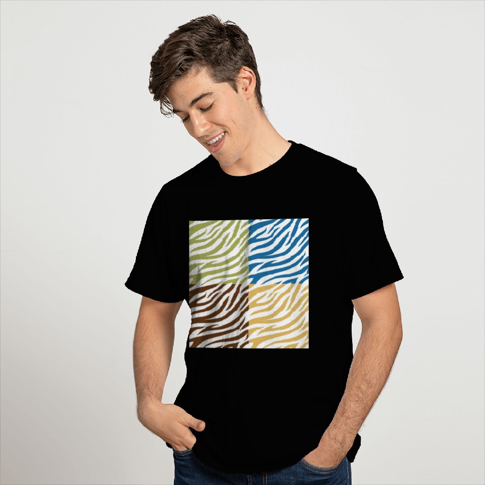 Tiger's skin print- stripes in a colorful pattern. T Shirts