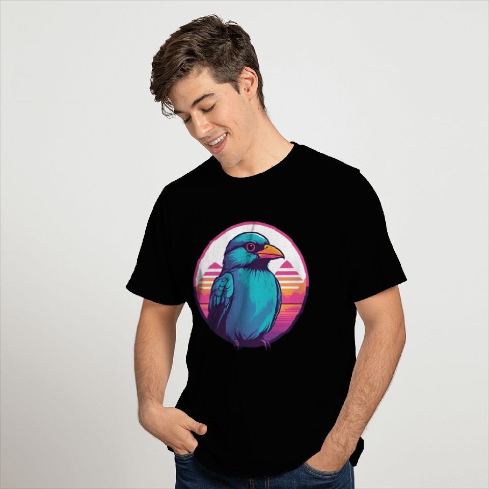 Synthwave Blue Bird 2 T Shirts