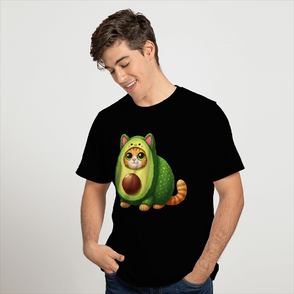 Avo-Cat - Feline Fruit Costume Fun T Shirts