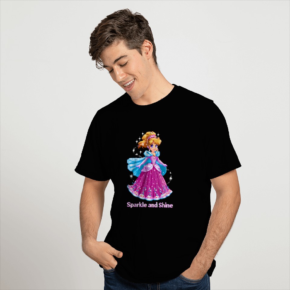 Pixel Art Anime Princess T Shirts