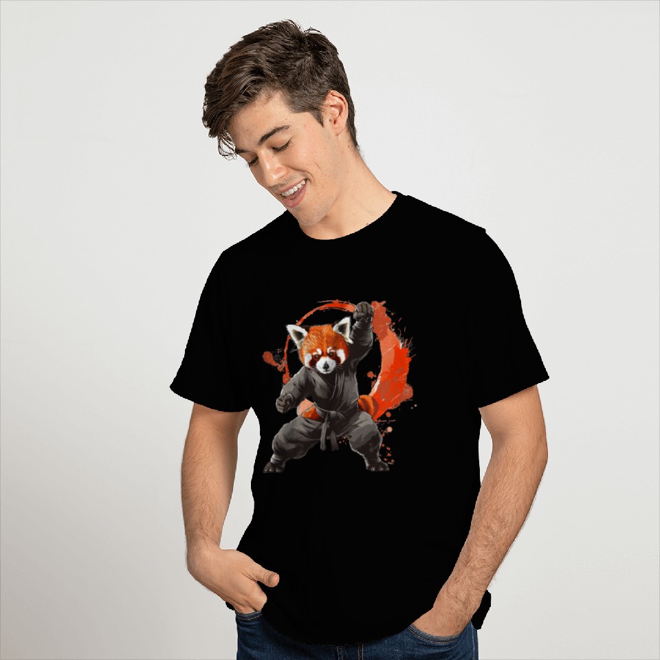 Shaolin style red panda T Shirts