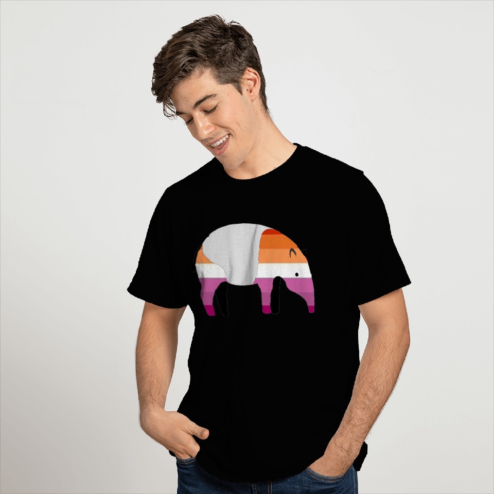 Mountain Tapir with Rainbow Pride Flag T Shirts