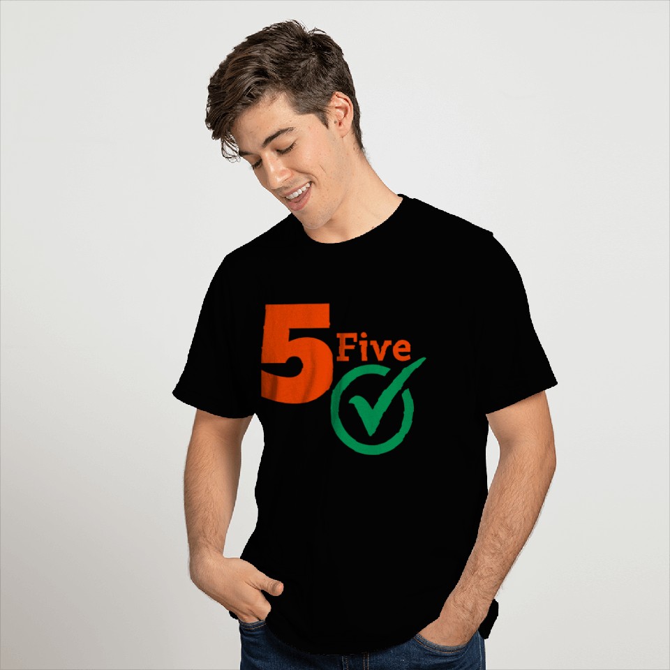 The Number 5 Five Cool T Shirts