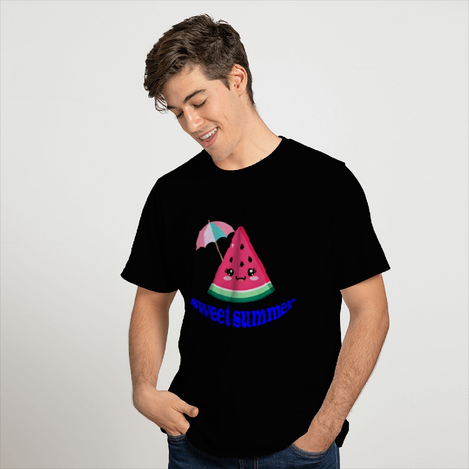 Playful Watermelon Summer Design T Shirts