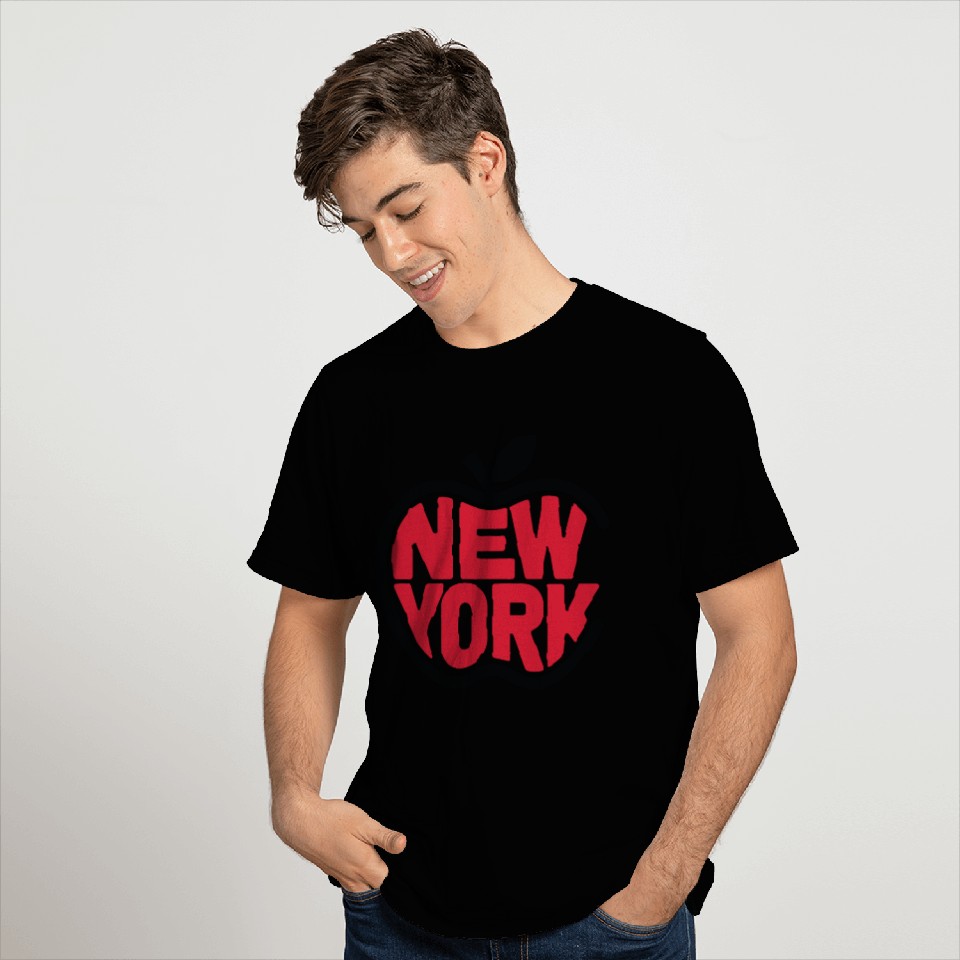 New York Big Apple Bold Design T Shirts