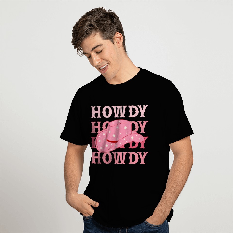 Howdy Cowboy Star Hat T Shirts