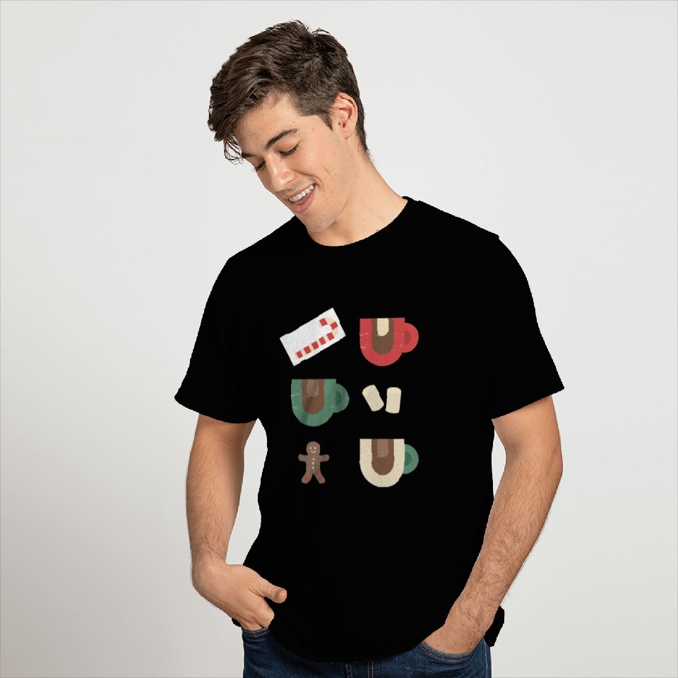 Cute Retro Hot Cocoa Christmas Mug Design T Shirts