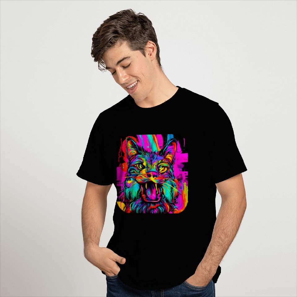 Neon Fluorescent UV Electro Music Party T Shirts