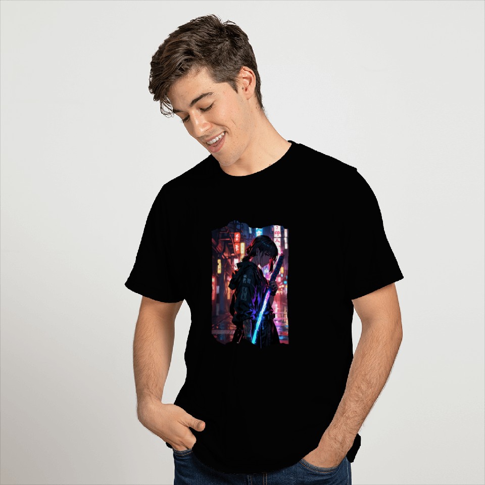 Cyberpunk Samurai Girl T Shirts