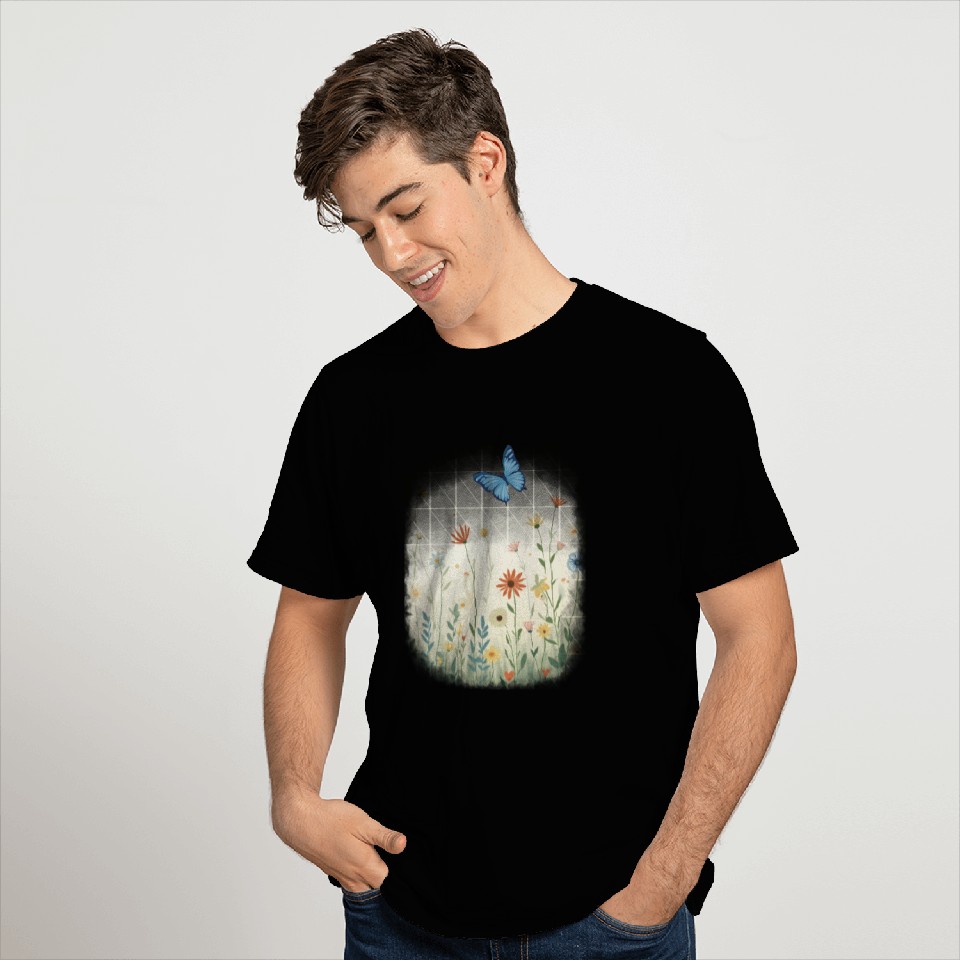 Flowers and butterflies T Shirts