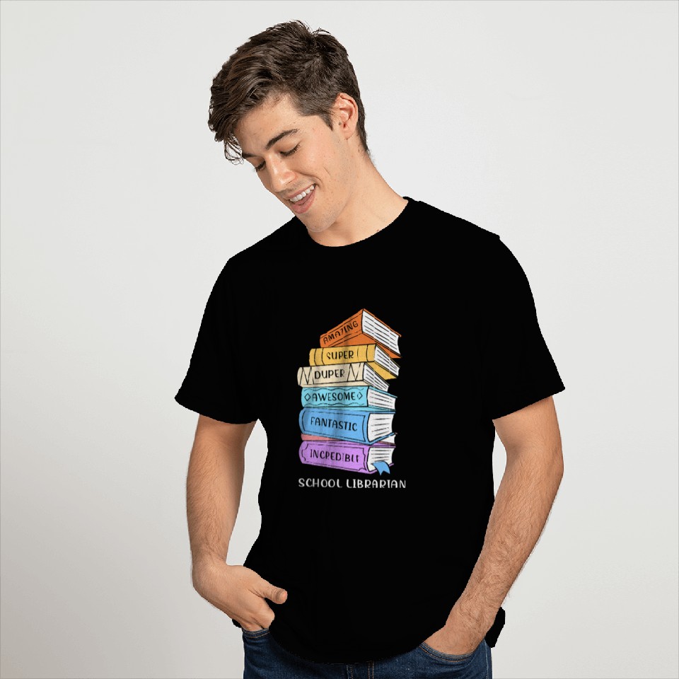School Librarian Books Bookworm Nerd T Shirts