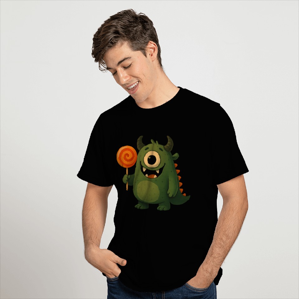 Whimsical Monster with Lollipop T Shirts