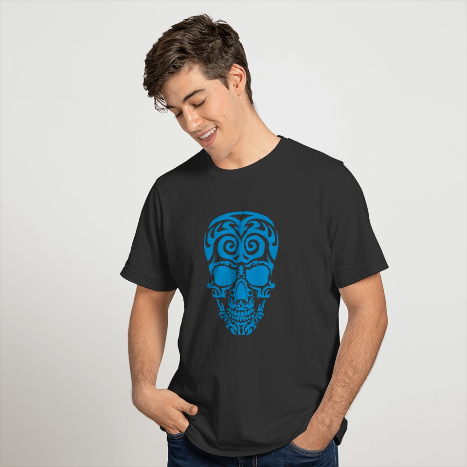 dead head tribal skull 07 T-shirt