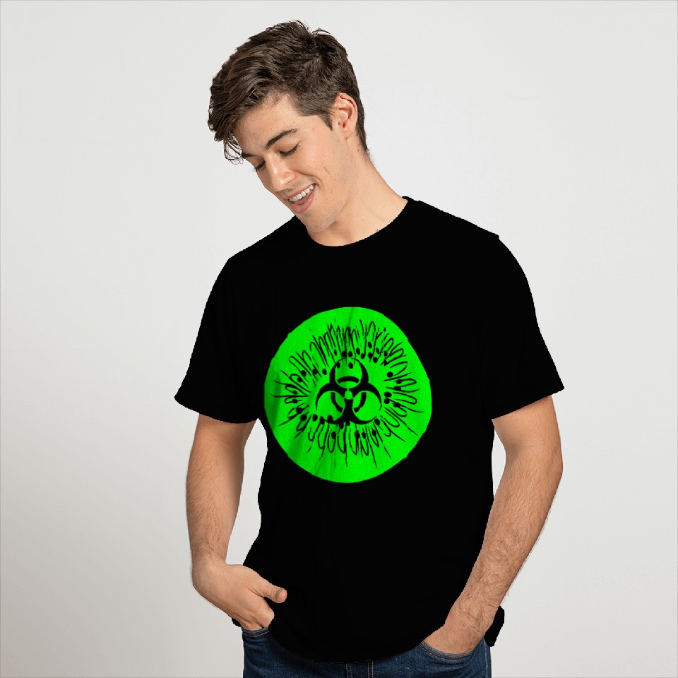 half half cut pattern kiwi fruit tasty toxic bioha T Shirts