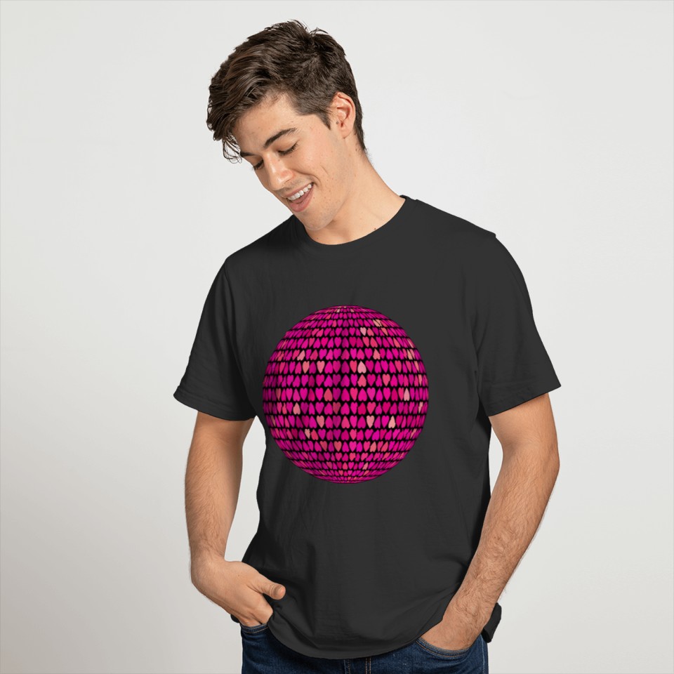 Prismatic Alternating Hearts Sphere 6 T-shirt