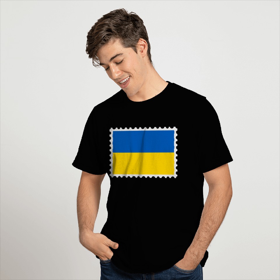 Ukraine flag stamp T Shirts