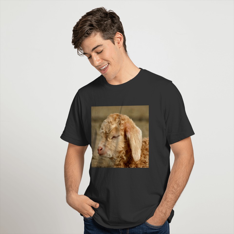 Angora Goat Kid - Adult Dark T-shirt
