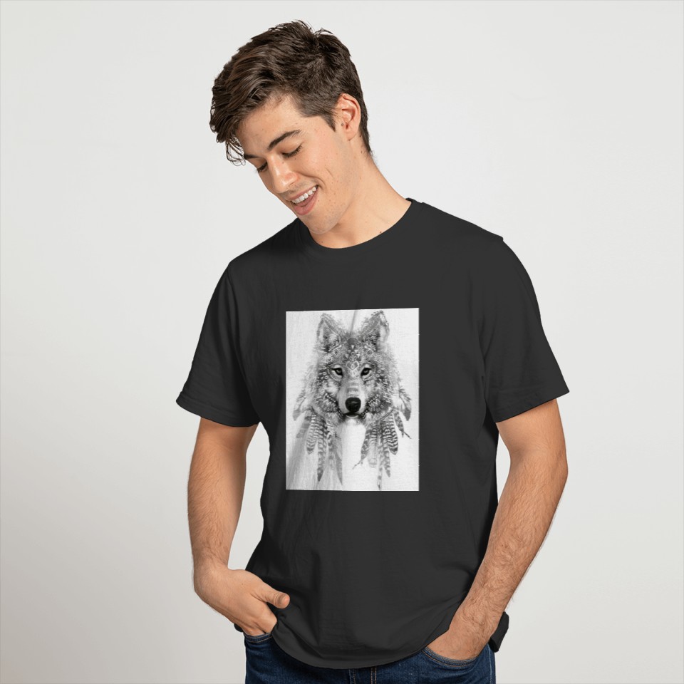 Wolf In Indigenous Apparel T-shirt