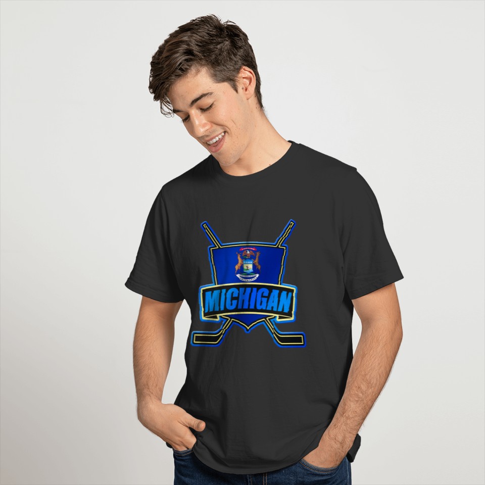 Name & Number Shirsey Michigan Hockey T-shirt