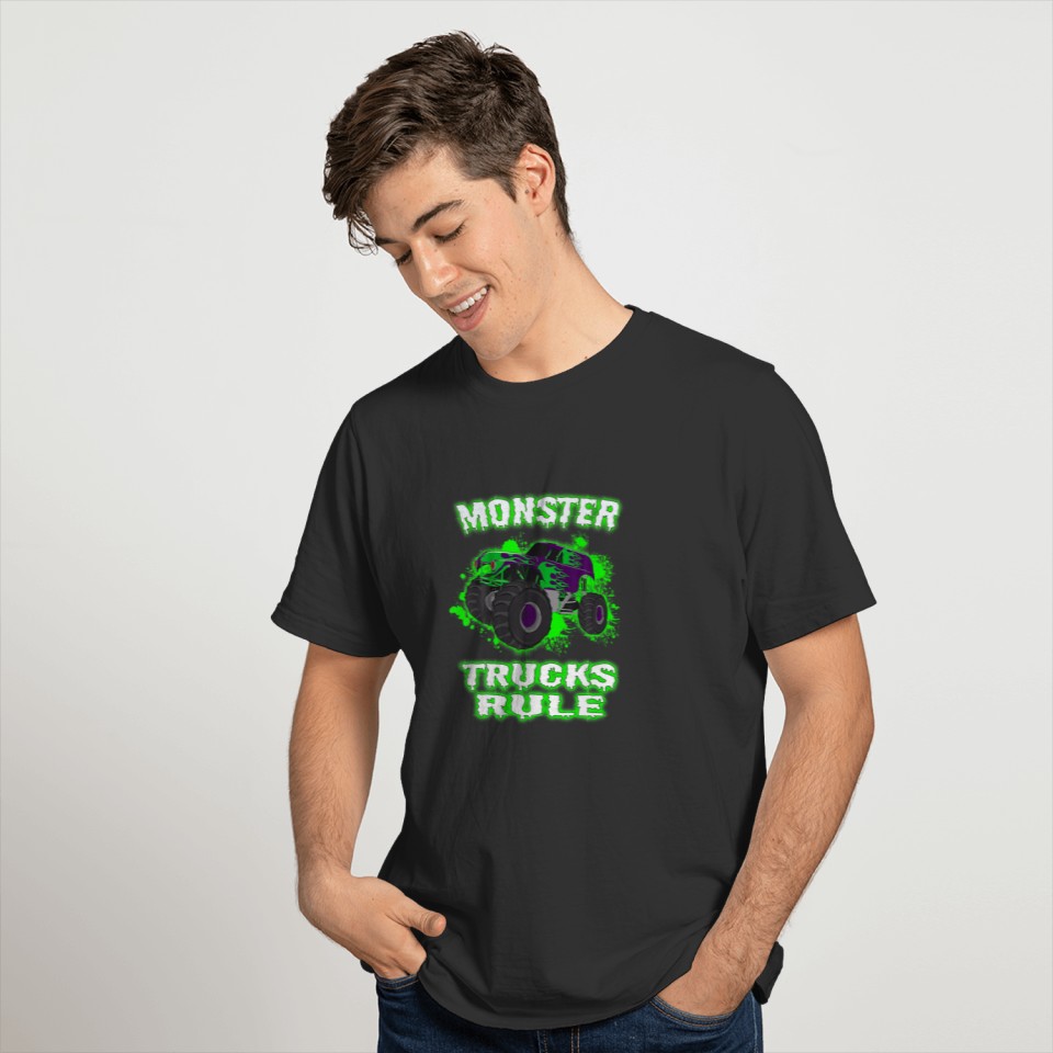 Awesome Monster Trucks Rule For Adults Youth And T T-shirt