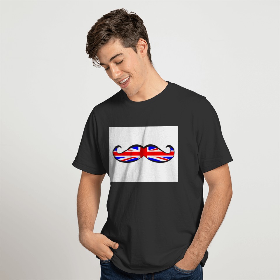 U.K. Flag Mustache T-shirt