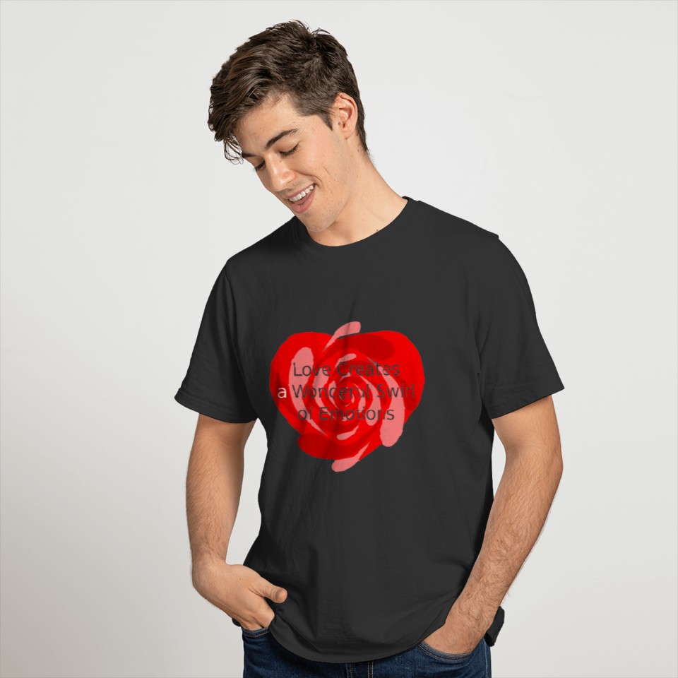 Love a Swirl of Emotions Heart T-shirt