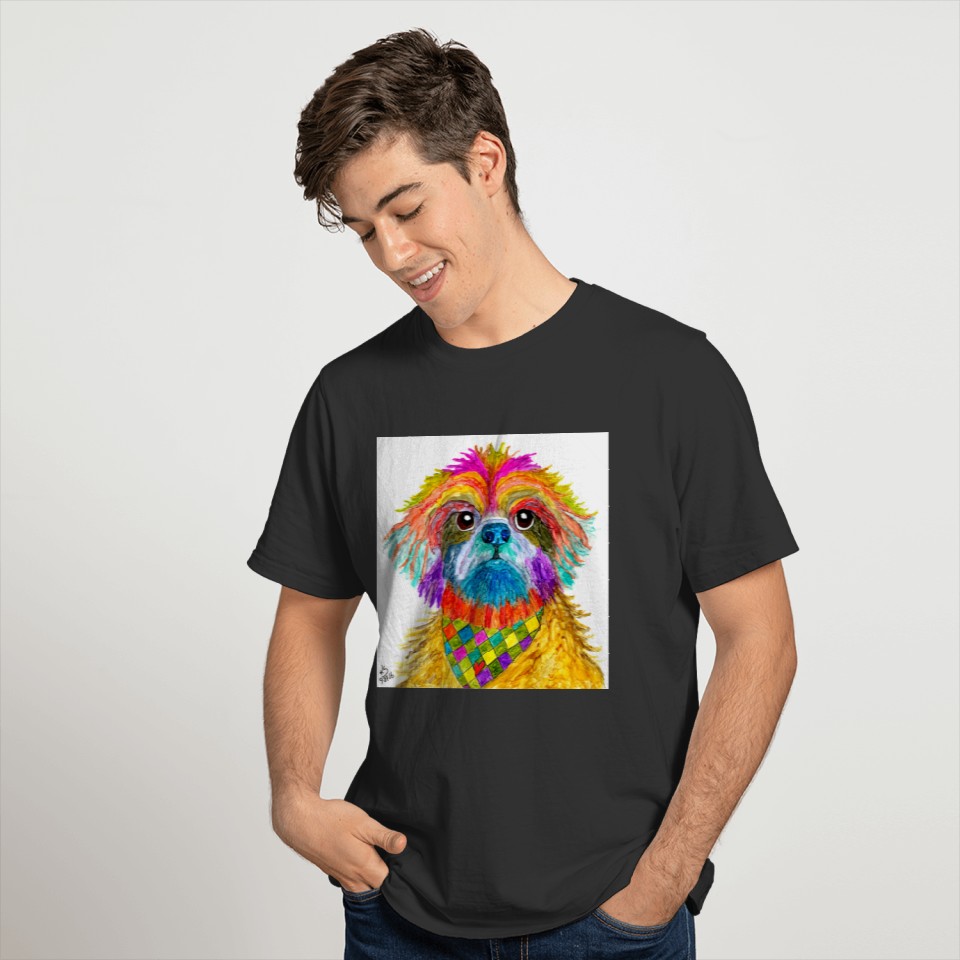 Cute and Colorful Shih Tzu T-shirt
