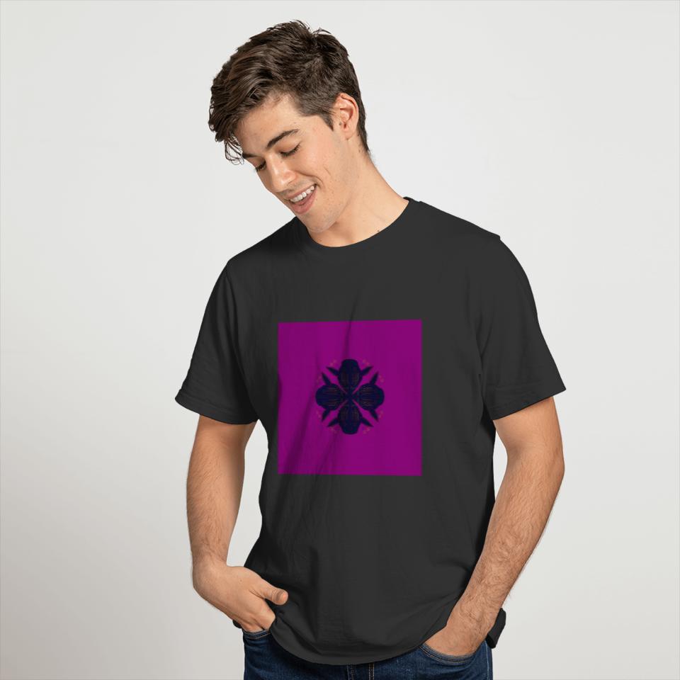 Black star on purple T-shirt