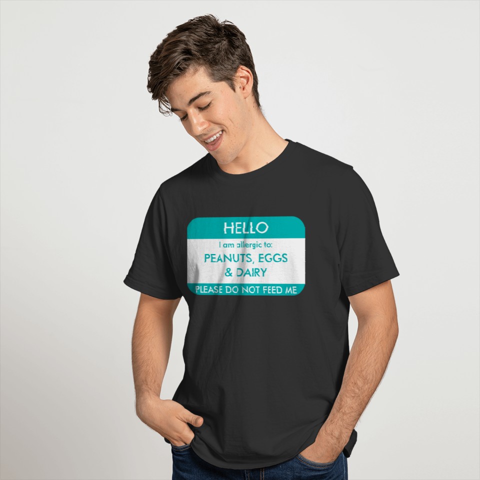 Hello I am allergic to Customized Food Allergy Kid T-shirt