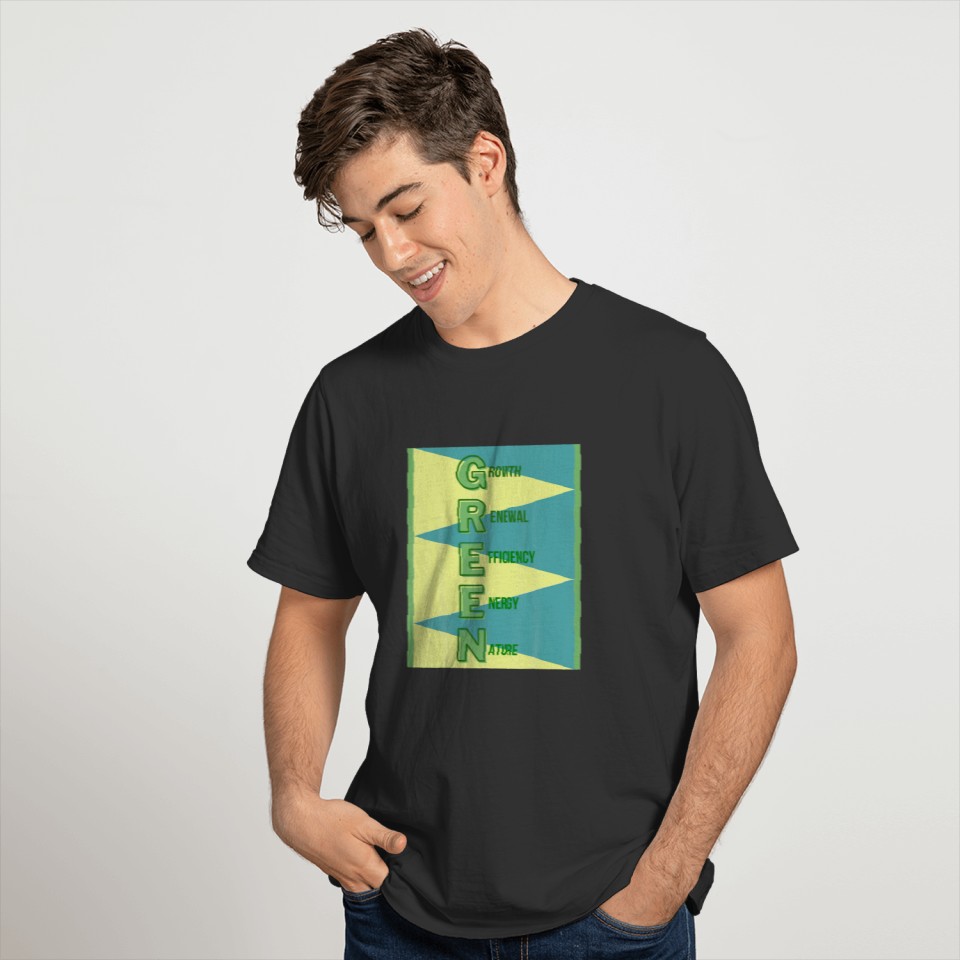 Simple Inspired Green Definition Growth, Energy, N T-shirt