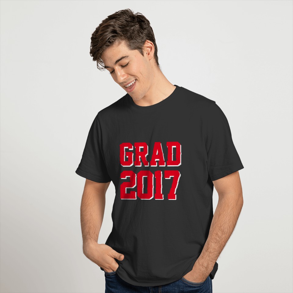 Original Template text and year Grad Class of 2017 T-shirt