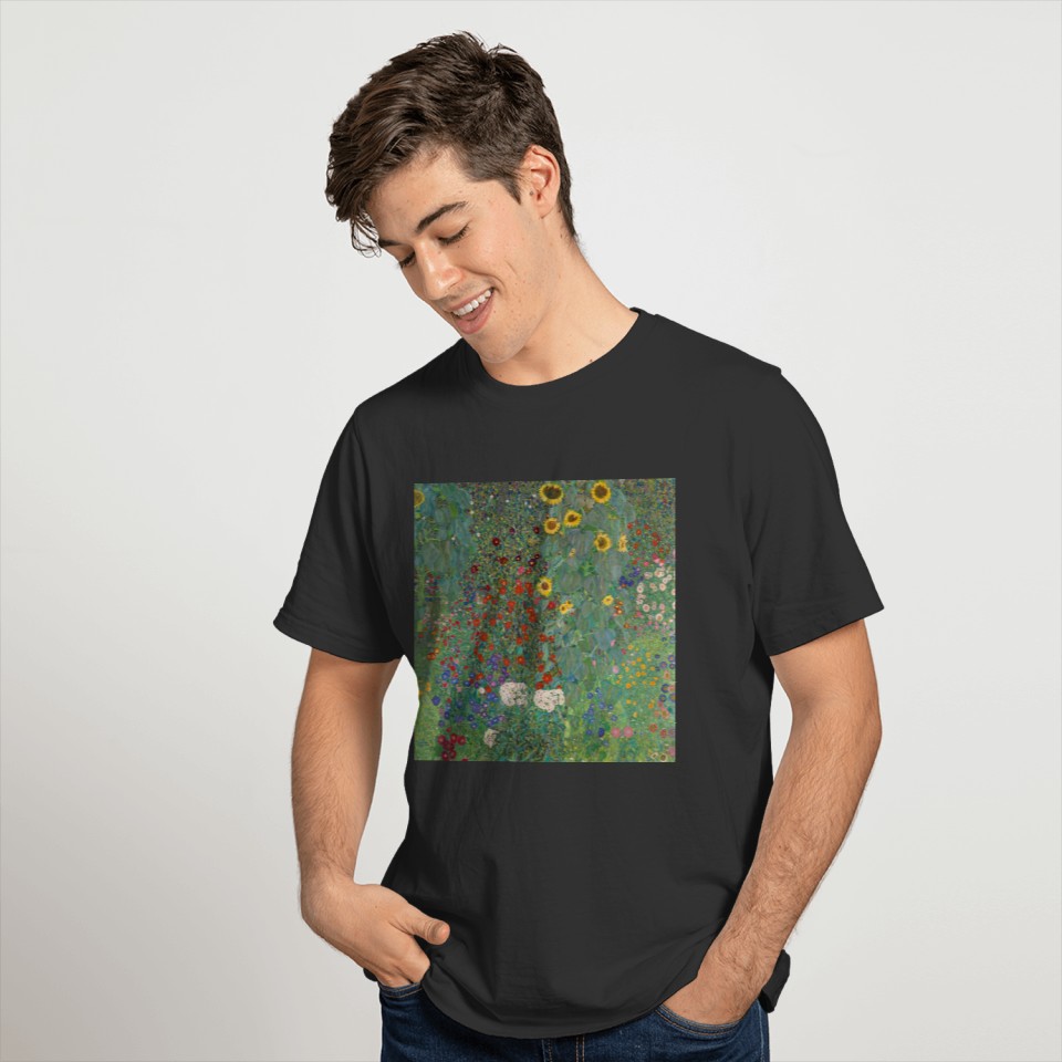 Gustav Klimt's Farm Garden with Sunflowers T-shirt