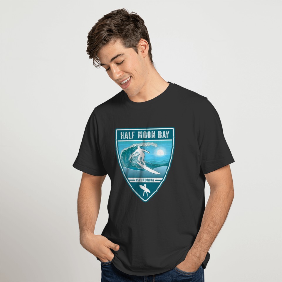 Surf Half Moon Bay California T-shirt