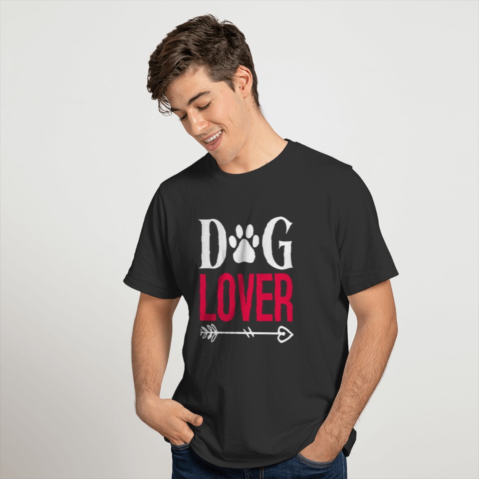 Dog Lover Heart Arrow T-shirt