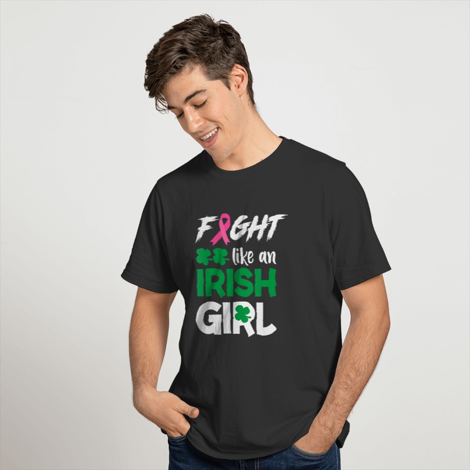 Womens fight like an Irish girl cancer Women st Pa T-shirt