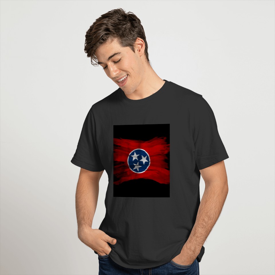 Tennessee state flag brush stroke T-shirt