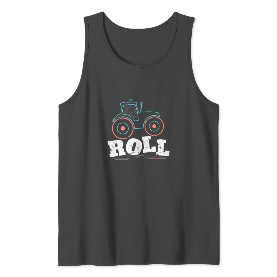 Tractor Roll christmas gift kids birthday surprise Tank Top