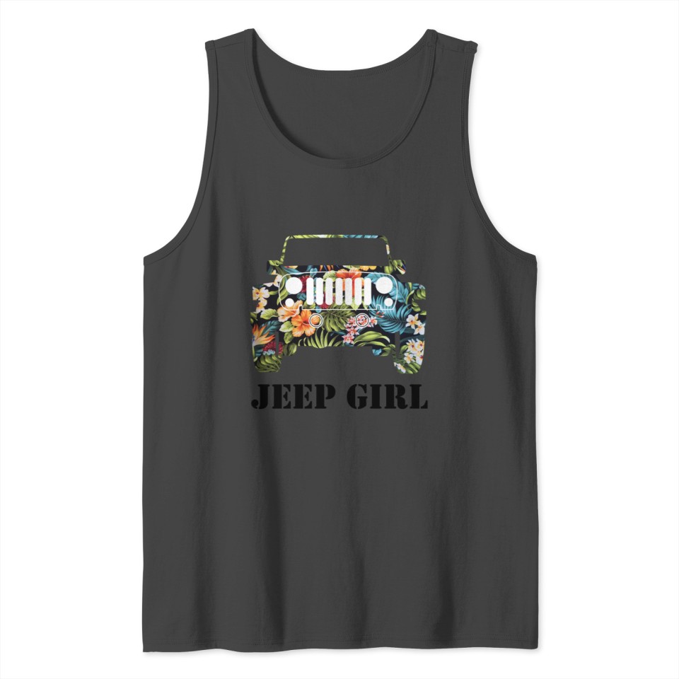 Jeep Girl Tropical Tank Top