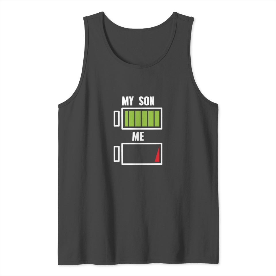 Me and My Son Battery Mother Father Parent Gift Tank Top