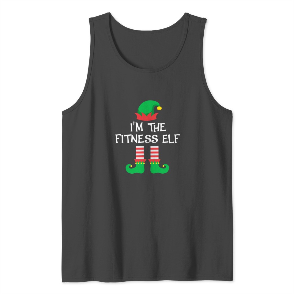 I m The Fitness Elf Matching Family Group Tank Top