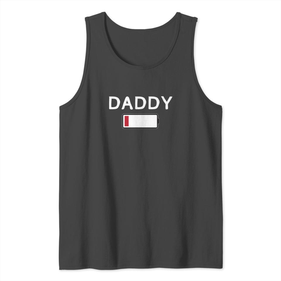 Funny Family Matching Shirt Set Daddy Battery Life Tank Top
