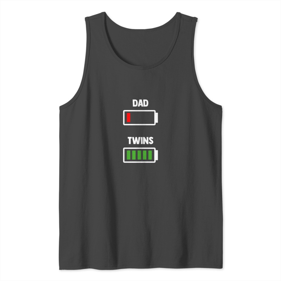 Family Father's Day Papa Gift Funny Dad's Battery Tank Top