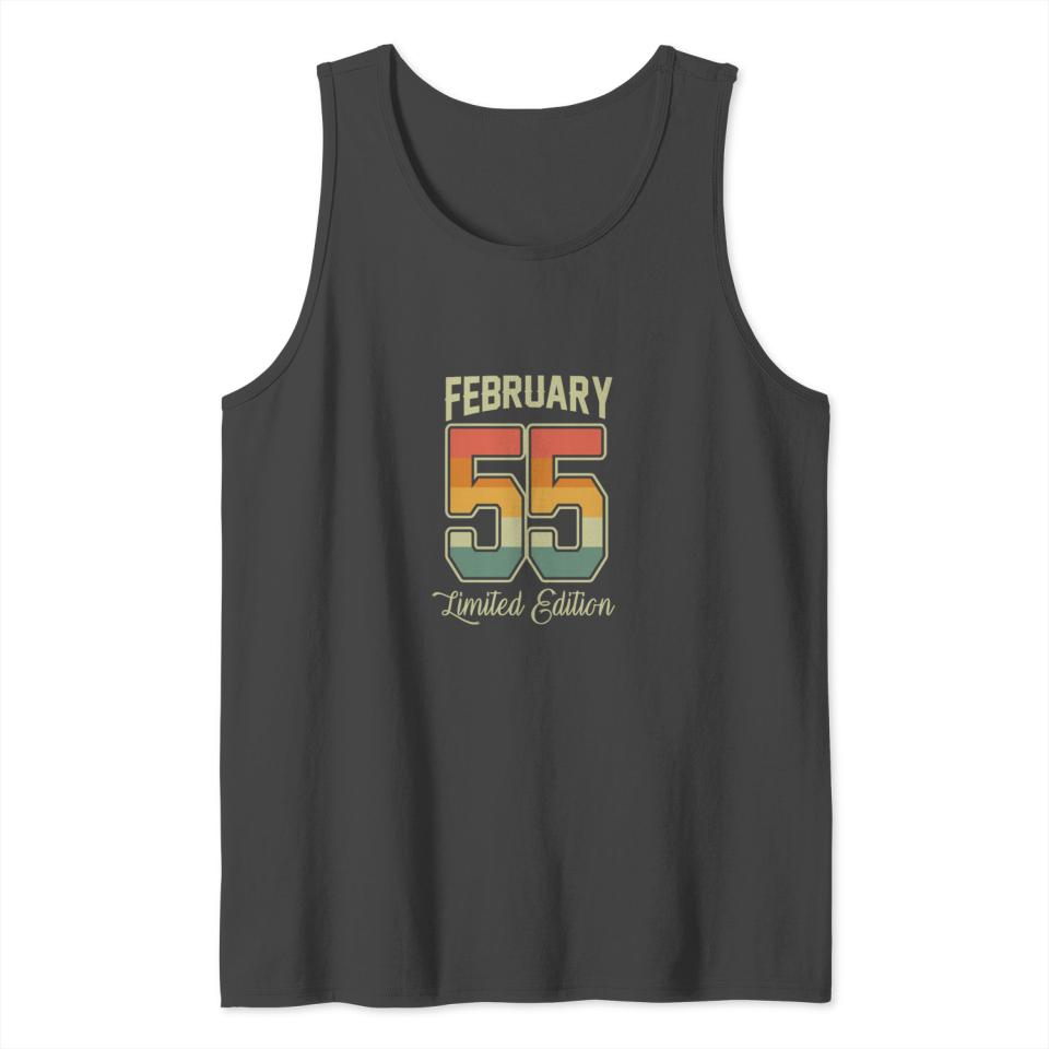 Vintage 65th Birthday February 1955 Sports Gift Tank Top