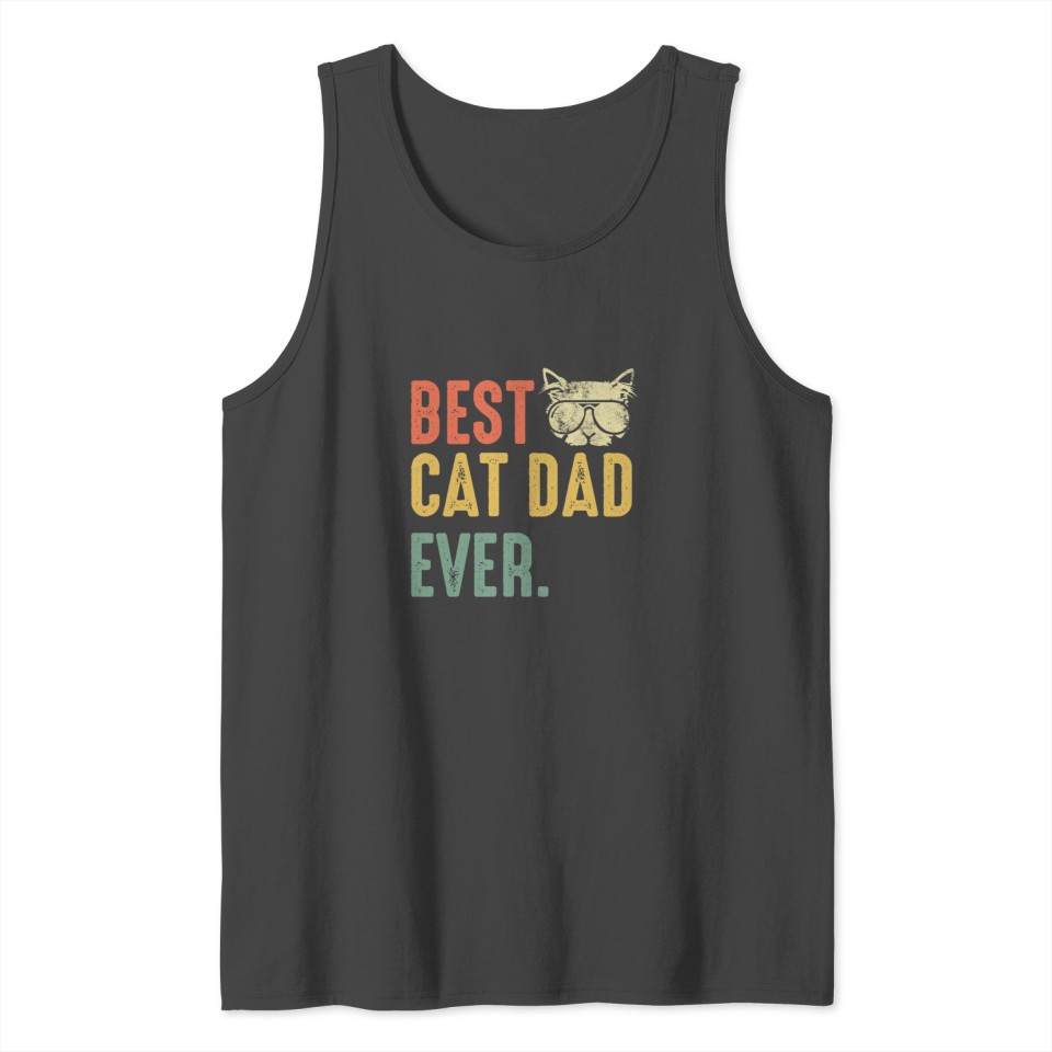 Funny Best Cat Dad ever men's gift Tank Top